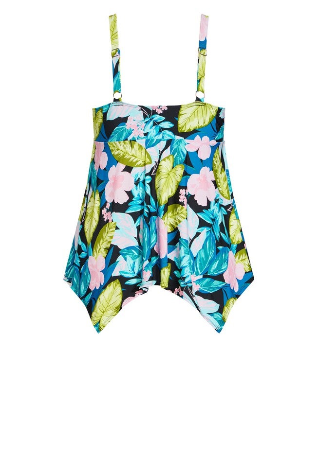 Hanki Print Tankini Top, TAHITI FLORAL, alternate image number null