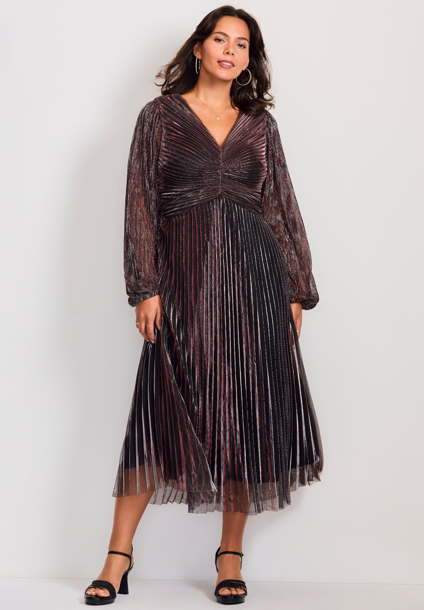 Pleated Plisse Dress