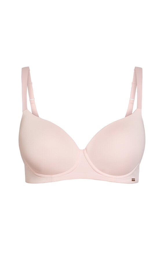 Smooth & Chic Cotton T-Shirt Bra - pink icing, PINK, alternate image number null