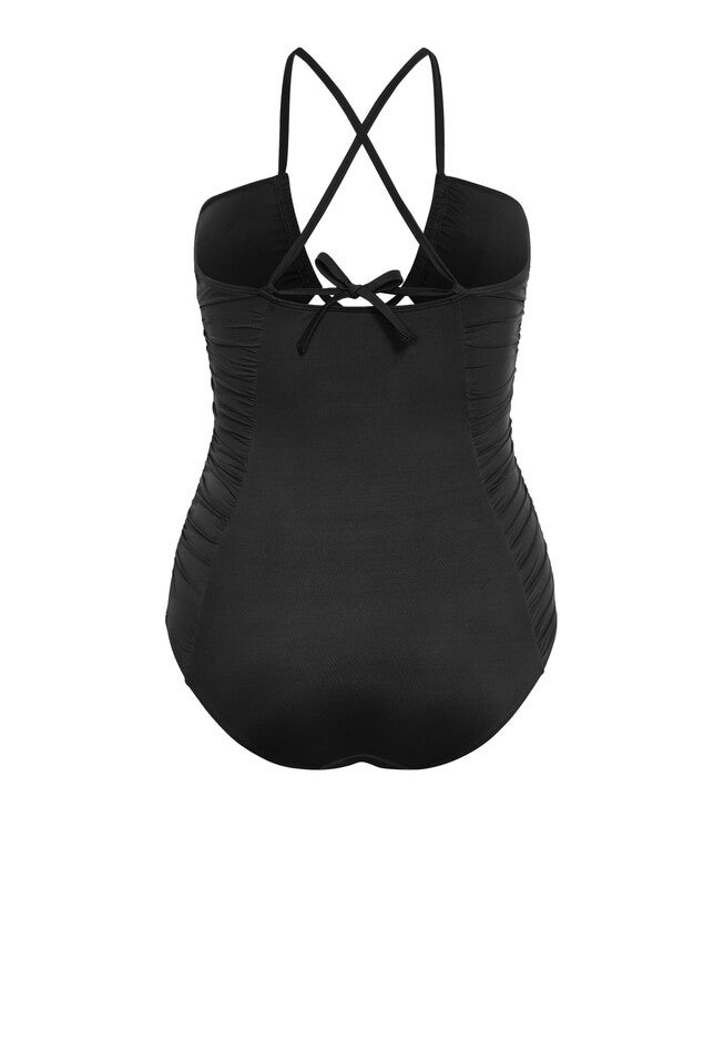 Chiara Halter Neck 1 Piece - black, BLACK, alternate image number null