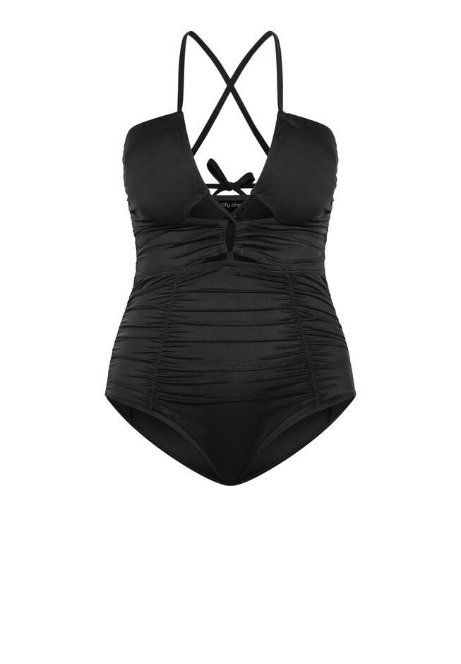Chiara Halter Neck 1 Piece - black, BLACK, alternate image number null