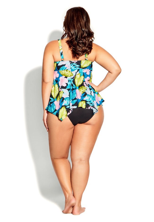 Hanki Print Tankini Top, TAHITI FLORAL, alternate image number null