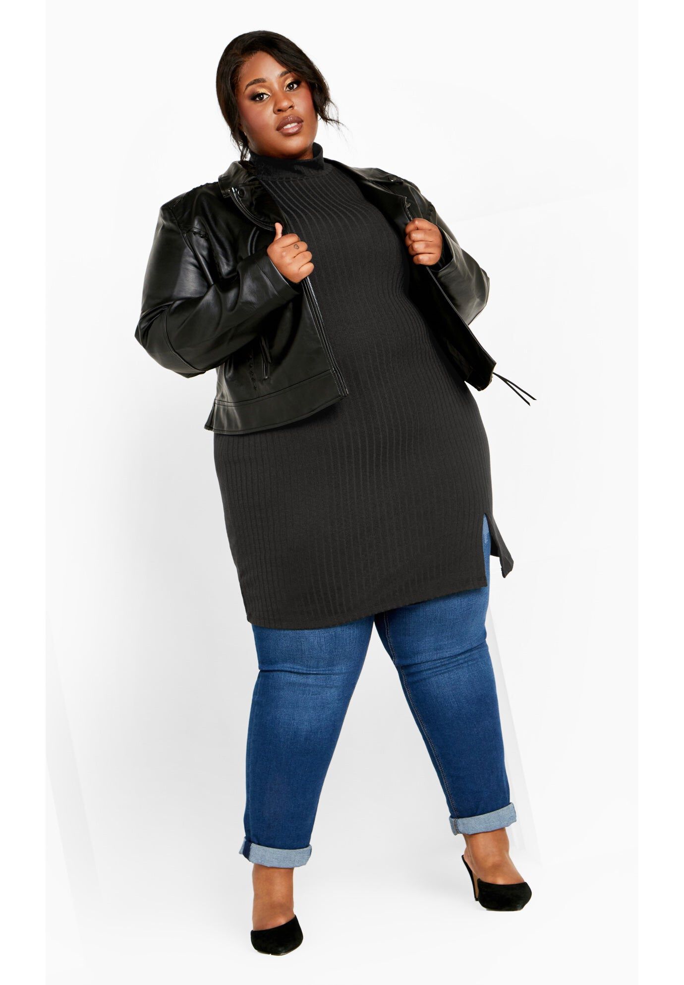Ivy Rib Tunic, BLACK, hi-res image number 0