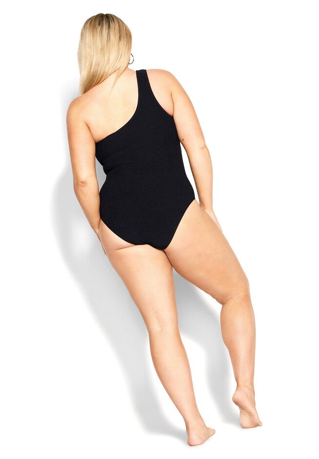Izzy One Shoulder 1 Piece - black, BLACK, on-hover image number null