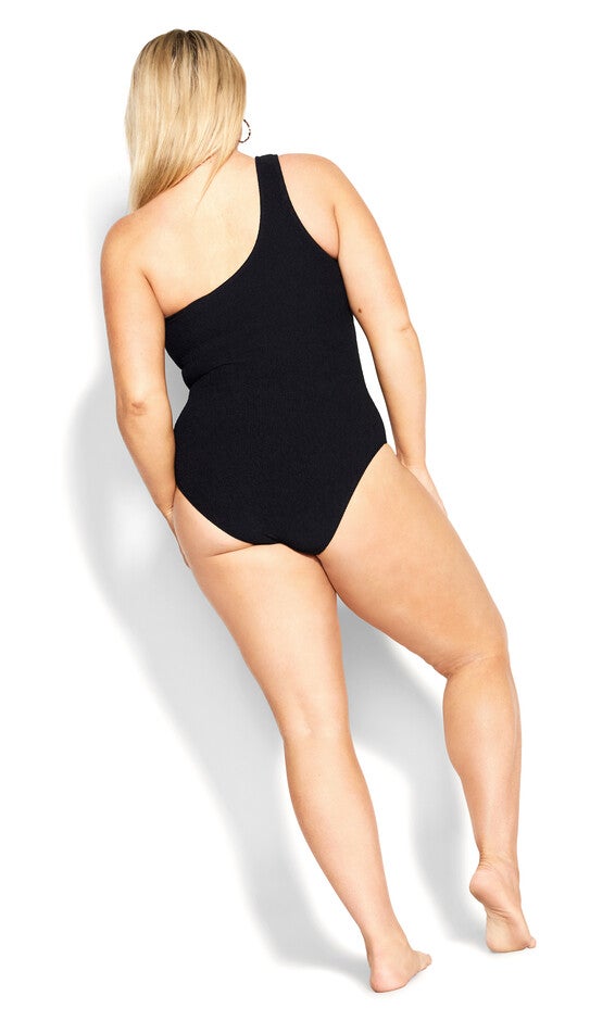 Izzy One Shoulder 1 Piece - black, BLACK, alternate image number null