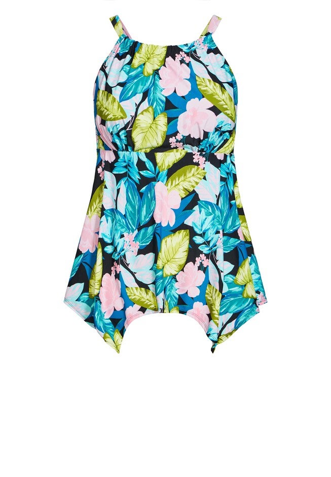 Hanki Print Tankini Top, TAHITI FLORAL, alternate image number null