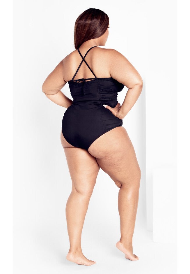 Chiara Halter Neck 1 Piece - black, BLACK, alternate image number null