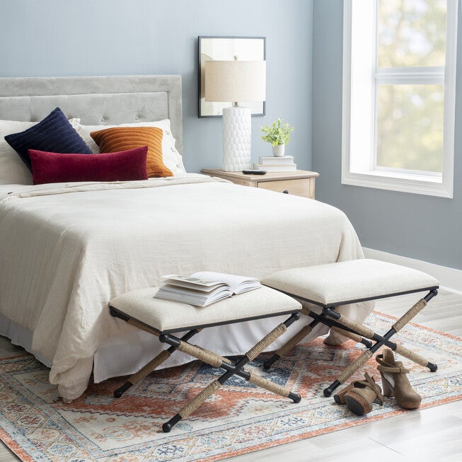 Ashburn Campaign Accent Stool, , alternate image number null