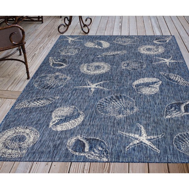 Liora Manne Carmel Shells Indoor/Outdoor Rug Aqua 23 inchesX7 feet 6 inches, , alternate image number 12