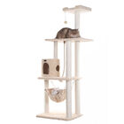 Real Wood 70" Ultra Thick Faux Fur Covered Cat Condo House, , alternate image number null