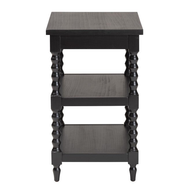 Imogene Retro-Modern Black Wood End Table, , alternate image number 3