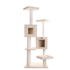 Multi-Level Real Wood Cat Tree With Two Condos Perches, , alternate image number 6
