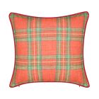 Holiday Christmas Plaid Reindeer Girlfriend Decorative Pillow , , on-hover image number null