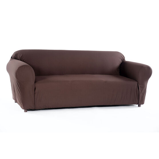 Waffle Stretch Slipcover, BROWN, hi-res image number null