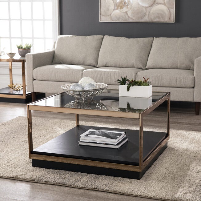 Lexina Glass-Top Cocktail Table, CHAMPAGNE, hi-res image number null