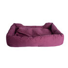 Bolstered Dog Bed, Anti-Slip Pet Bed, Burgundy, X-Large, , alternate image number null