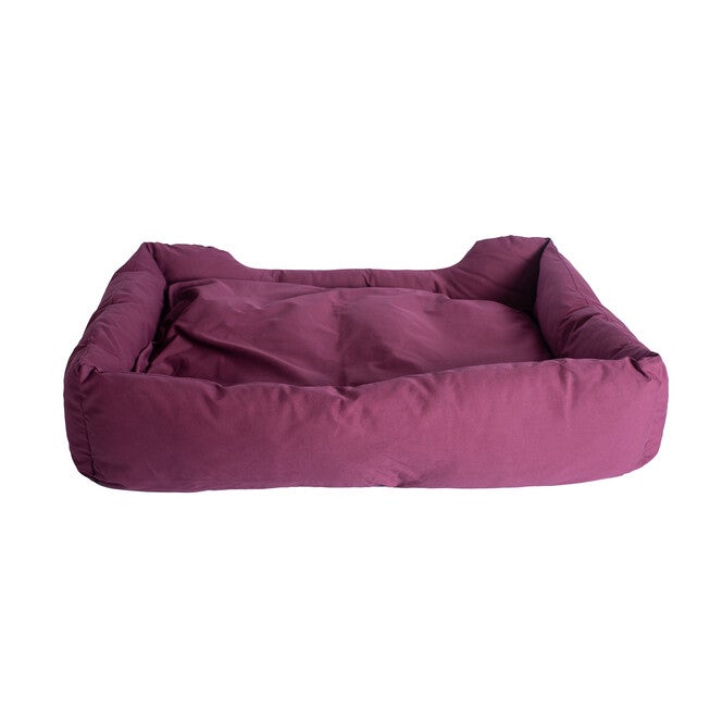 Bolstered Dog Bed, Anti-Slip Pet Bed, Burgundy, X-Large, , alternate image number null
