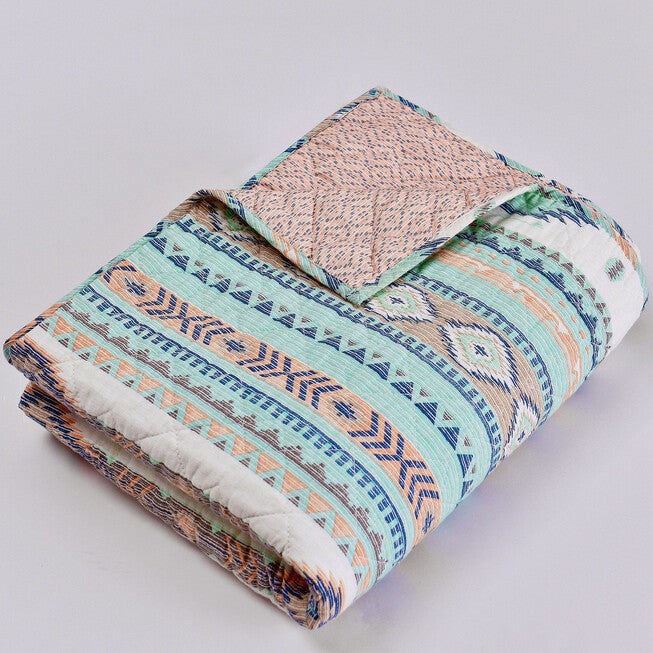 Phoenix Turquoise Throw Blanket, , alternate image number 2