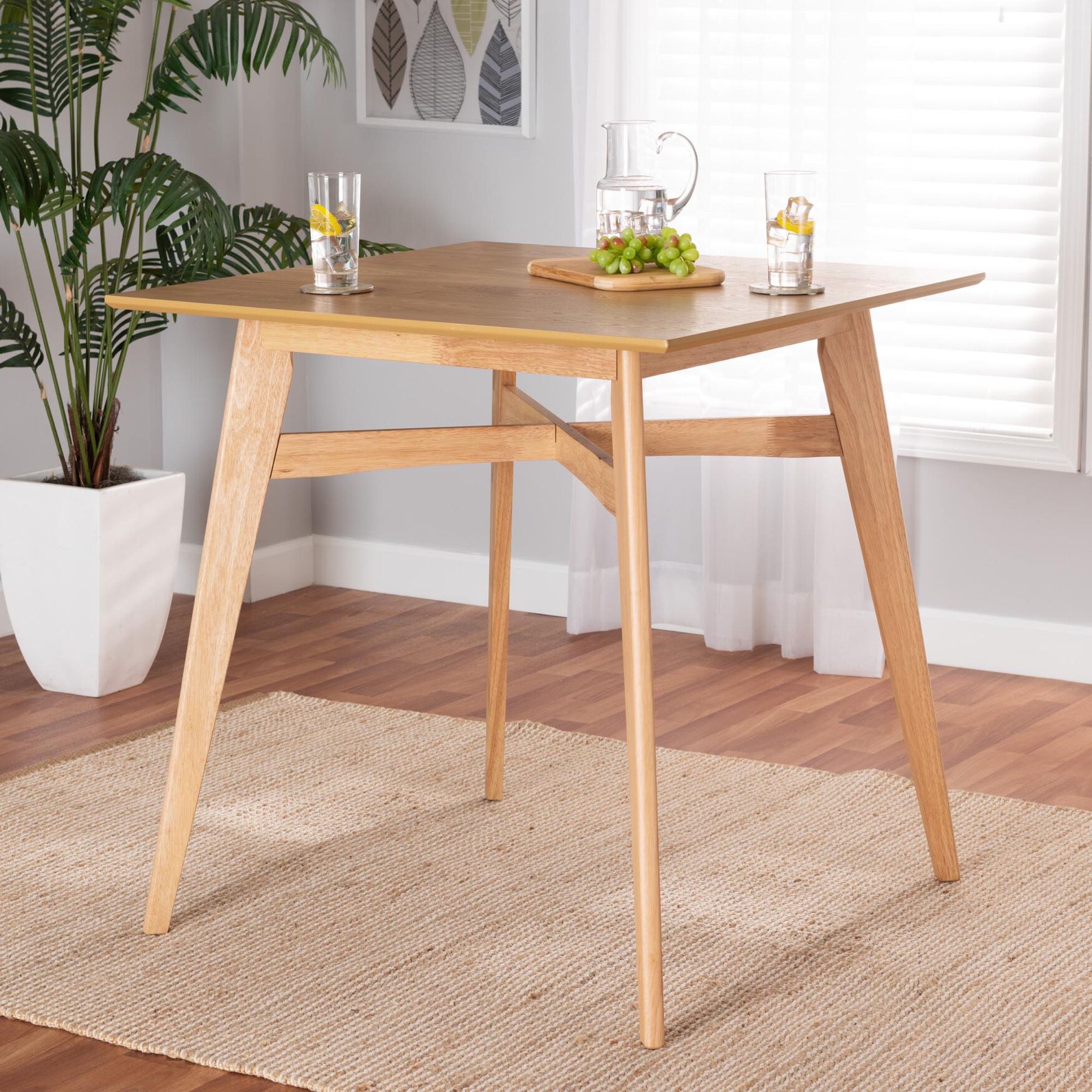 Leena Mid-Century Modern Black Finished Wood Counter Height Pub Table, , alternate image number 12