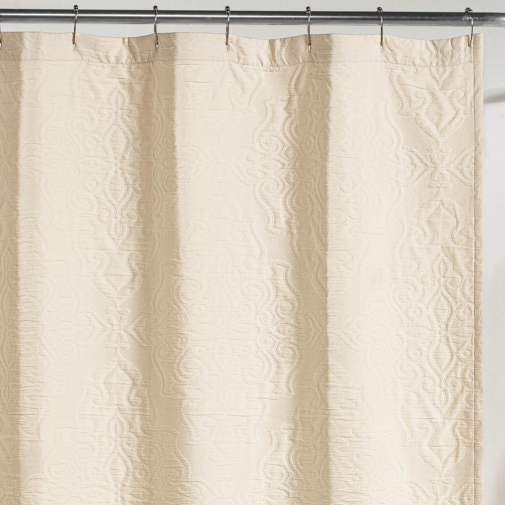 Raphaela European Matelassé Shower Curtain, , on-hover image number 1