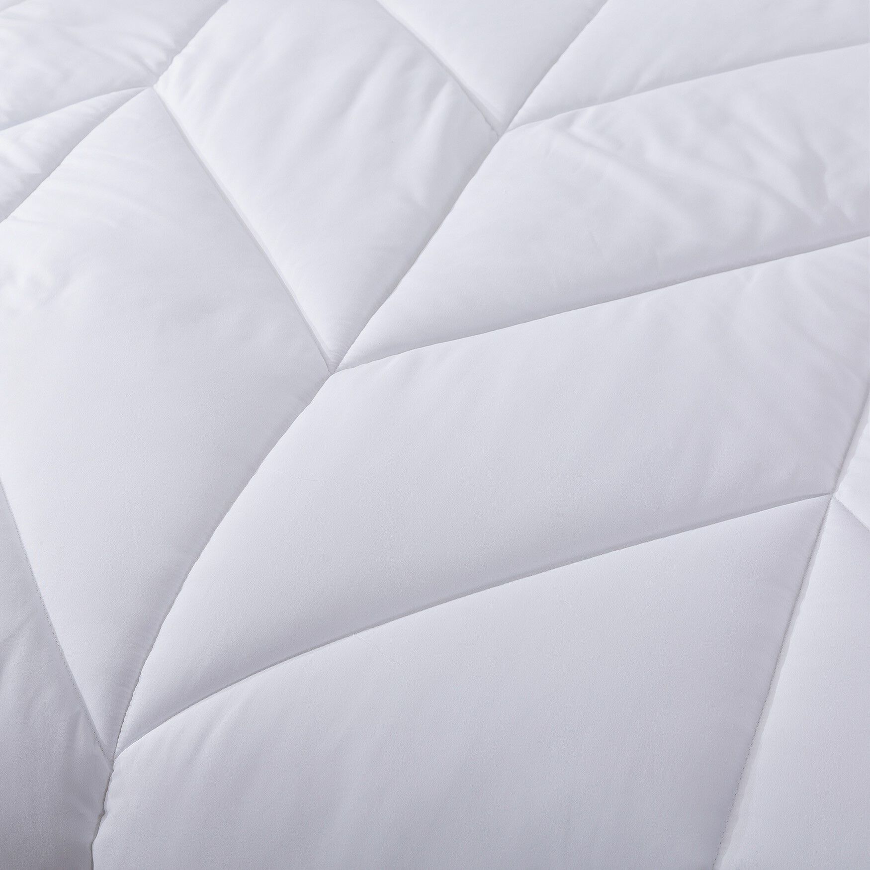 Chevron Stitch Down Alternative Comforter, White, , alternate image number 2