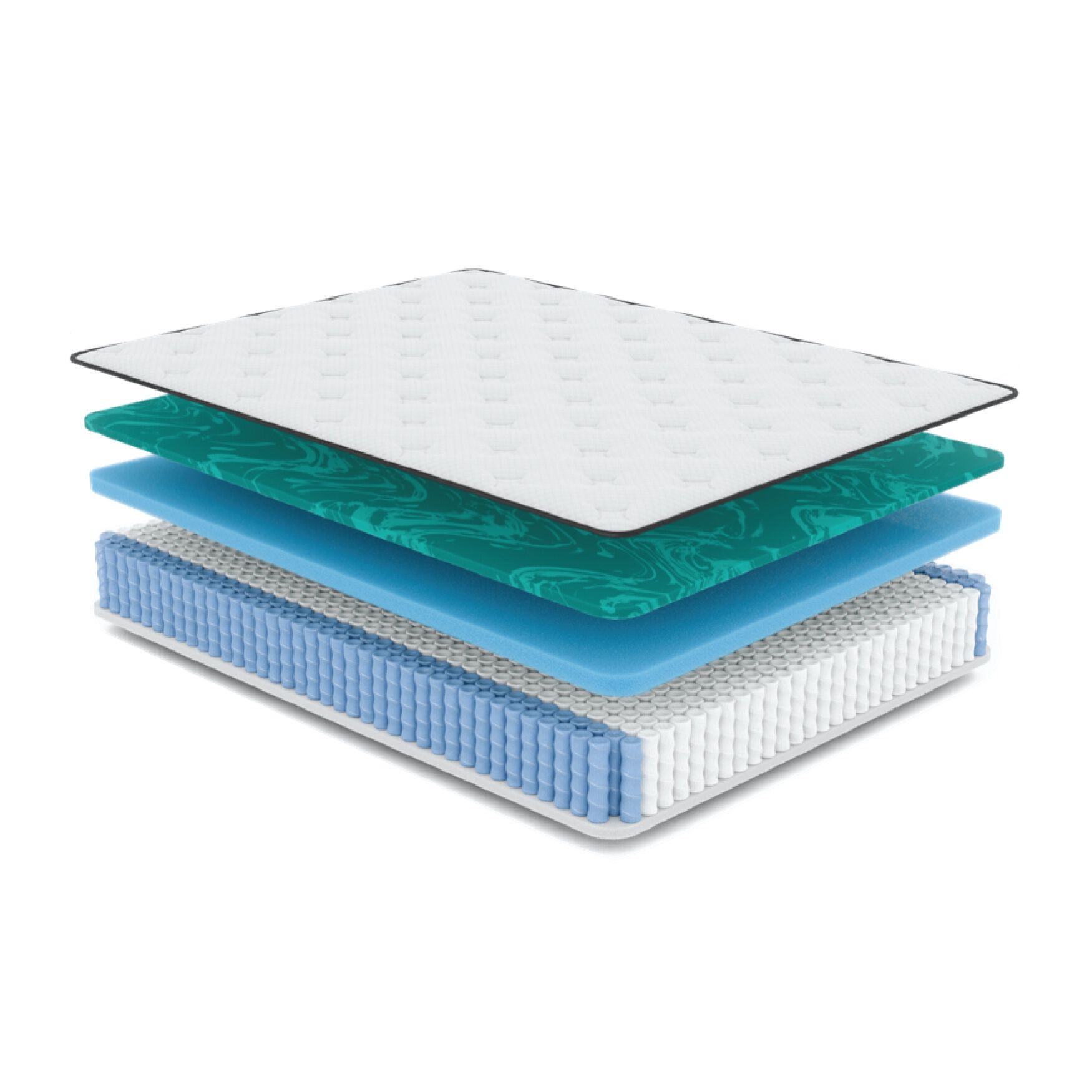 11 inches Gel Memory Foam Quilted Hybrid, Medium, Queen Mattress, , on-hover image number 1