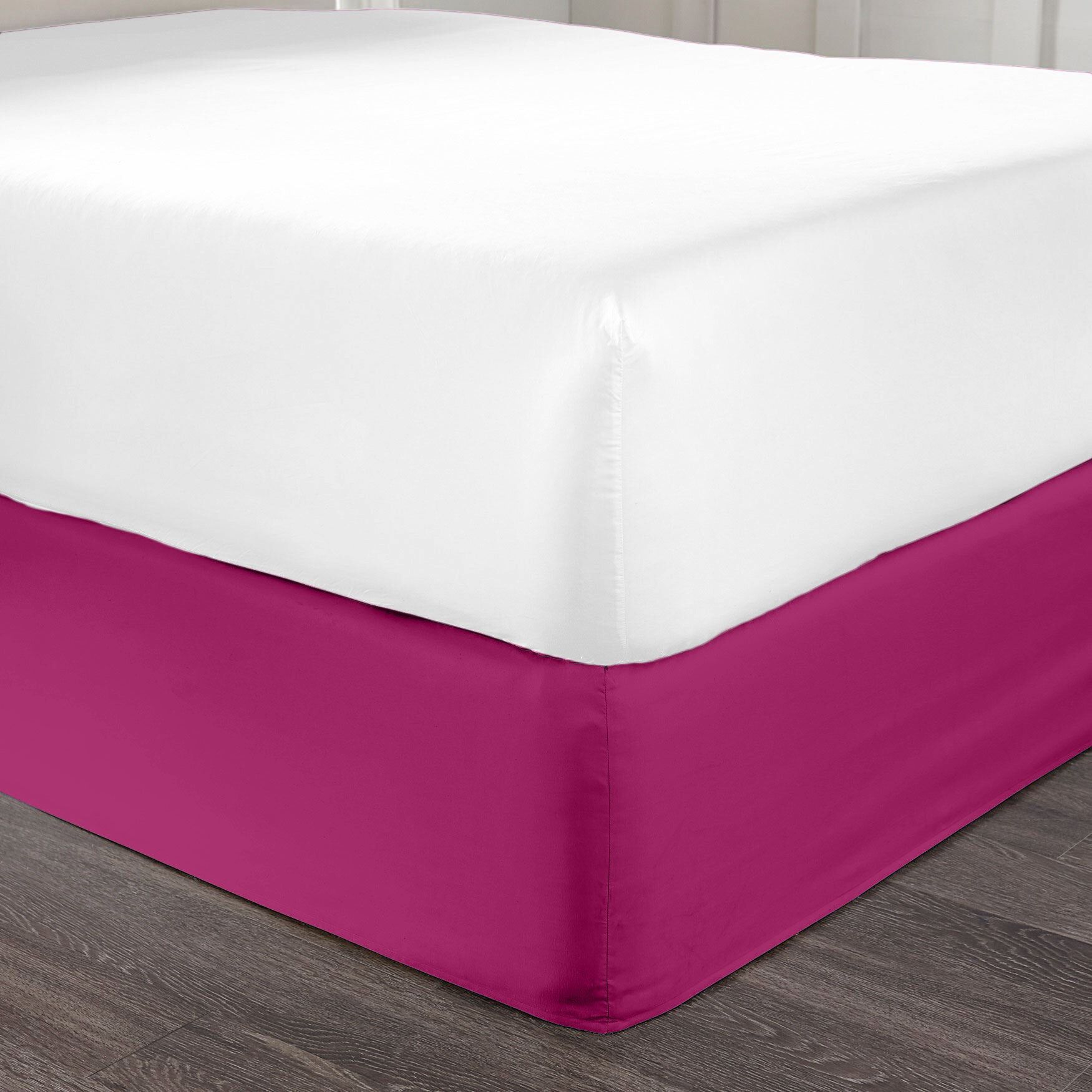 BH Studio Microfiber Bedskirt, RASPBERRY, hi-res image number 0