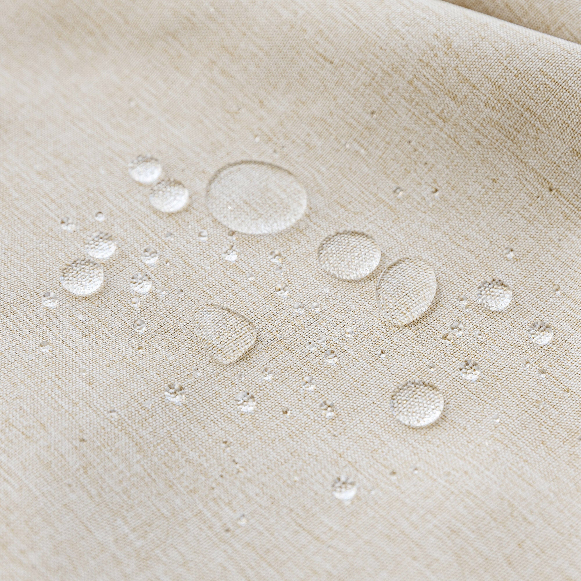No Hook Linen Texture Shower Curtain with Snap-in Liner, CREAM, alternate image number 6