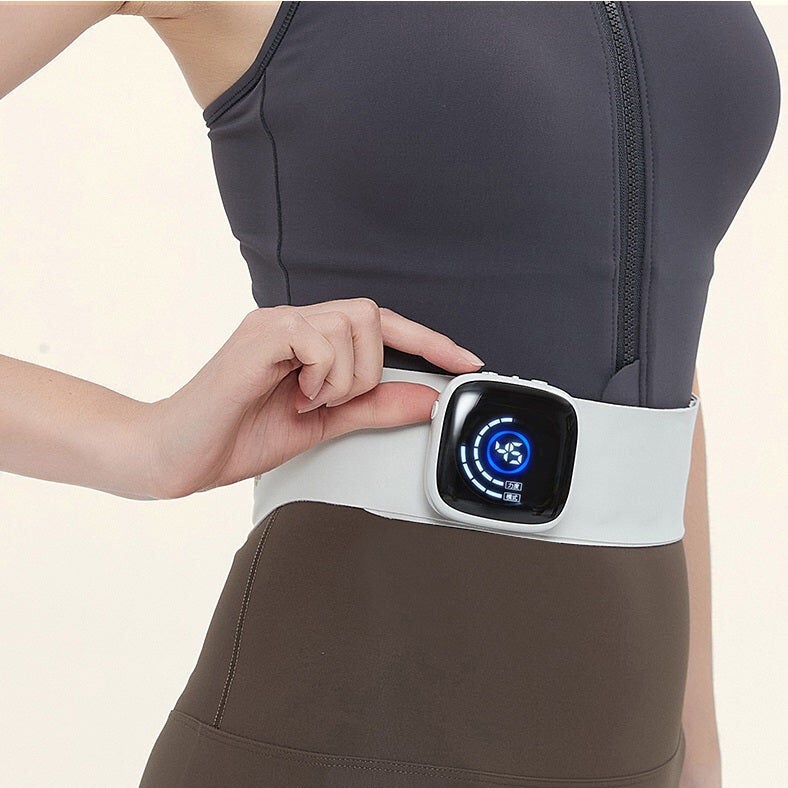 Hot Compress EMS Massage Belt with Voice, GREEN, alternate image number 2