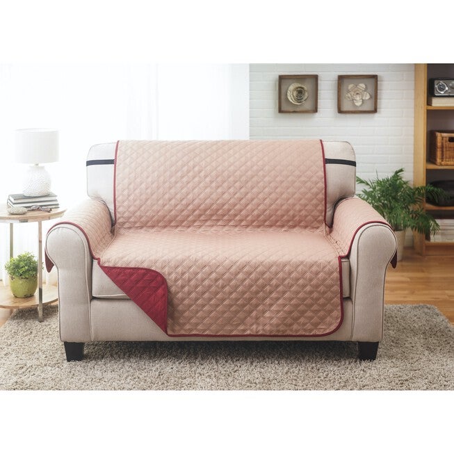 Solid Reversible Quilted Love Seat Furniture Protector, , alternate image number null