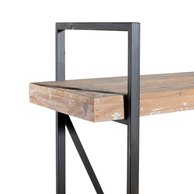 Brown Wood Industrial Shelving Unit, 67 inches x 47 inches x 14 inches, , alternate image number 2