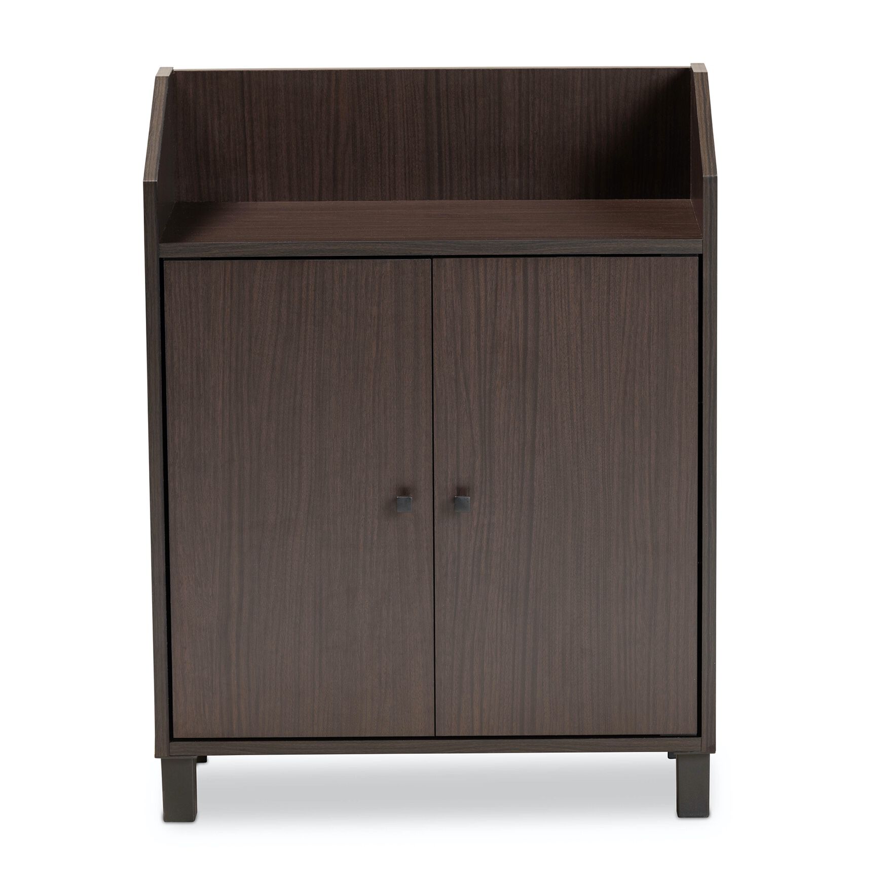 Rossin Wood 2-Door Entryway Shoe Storage Cabinet W Top Shelf Furniture, , alternate image number 2