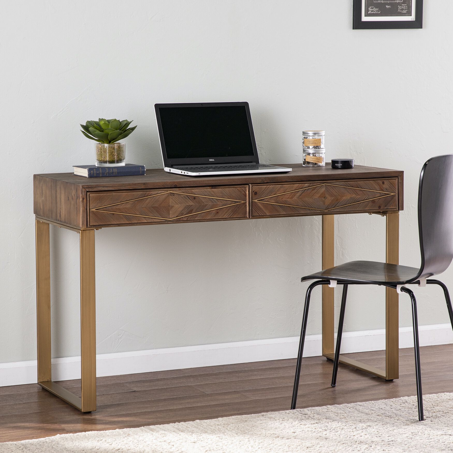 Astorland Reclaimed Wood Desk W Storage, NATURAL, hi-res image number 0