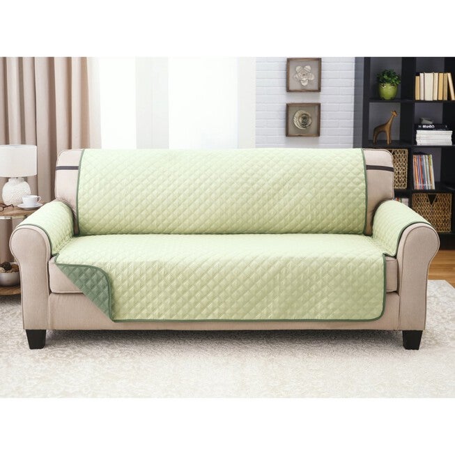Solid Reversible Quilted Xl Sofa Furniture Protector, , alternate image number null