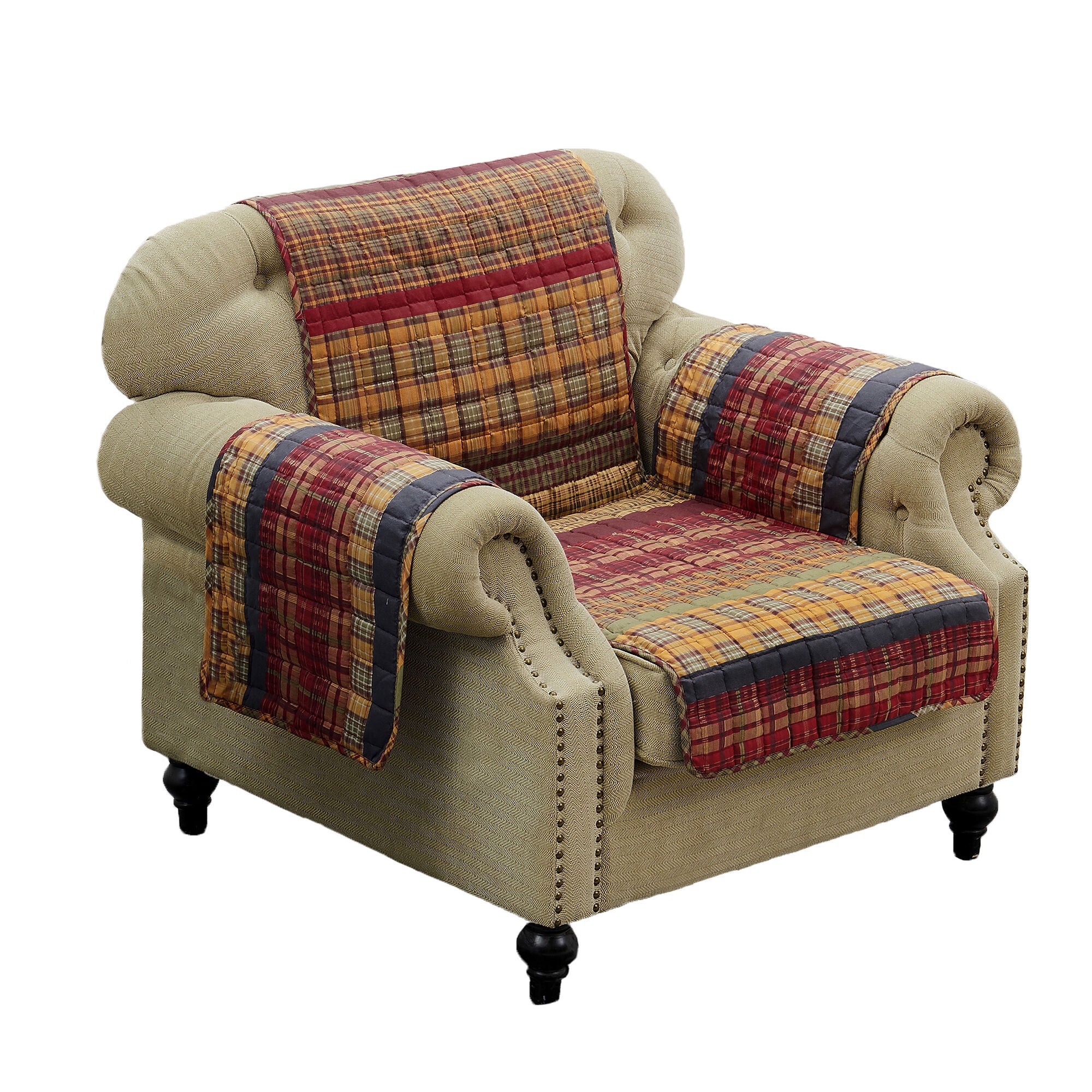 Gold Rush Arm Chair Quilted Furniture Protector, MULTI, alternate image number 2