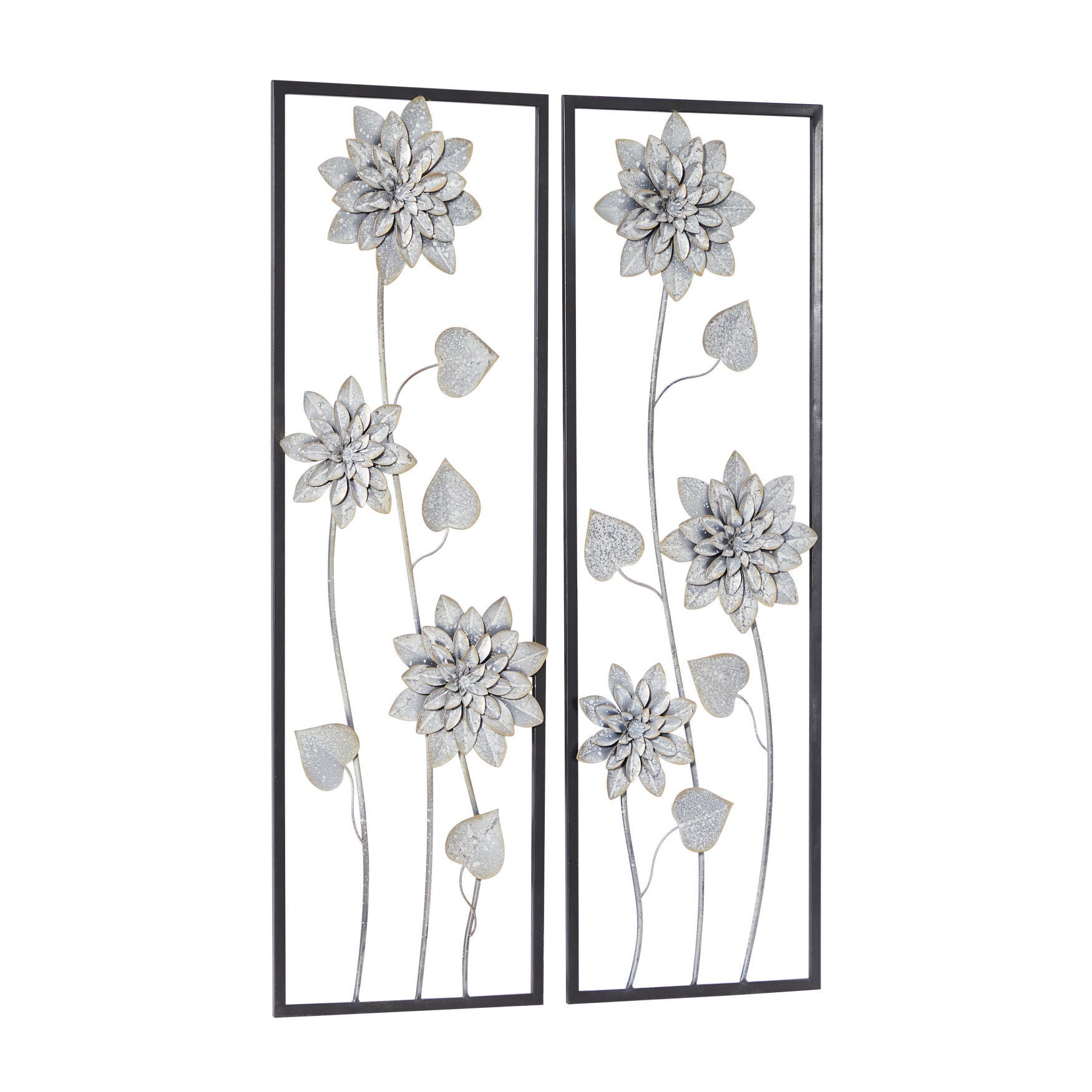 Set Of 2 Grey Metal Contemporary Wall Decor, , alternate image number 3