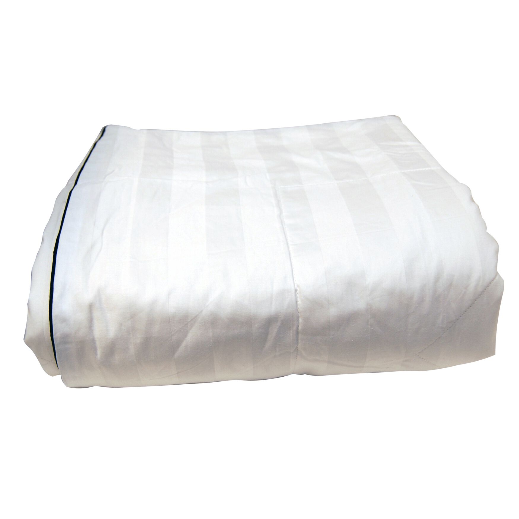Silk-Filled 260 Thread Count Damask Stripe Blanket, , on-hover image number 1