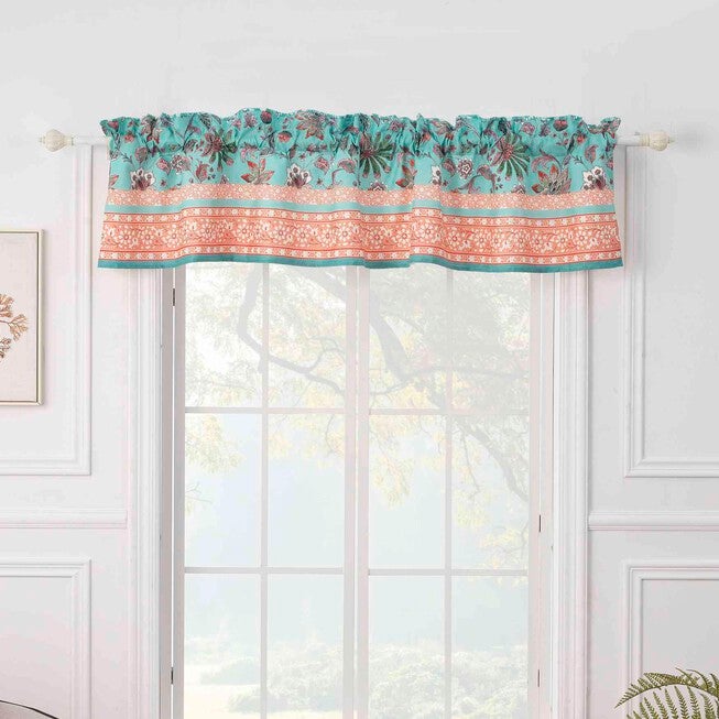 Audrey Turquoise Window Valance, , alternate image number 2