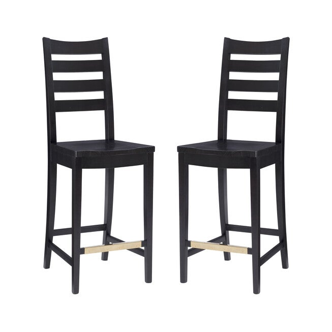 Flynn Counter Stool Black Set of 2, , alternate image number 3
