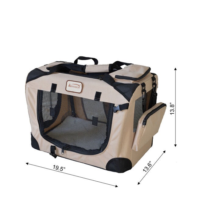 Folding Soft Dog Crate For Dogs And Cats, Pet Travel Carrier, , on-hover image number 1