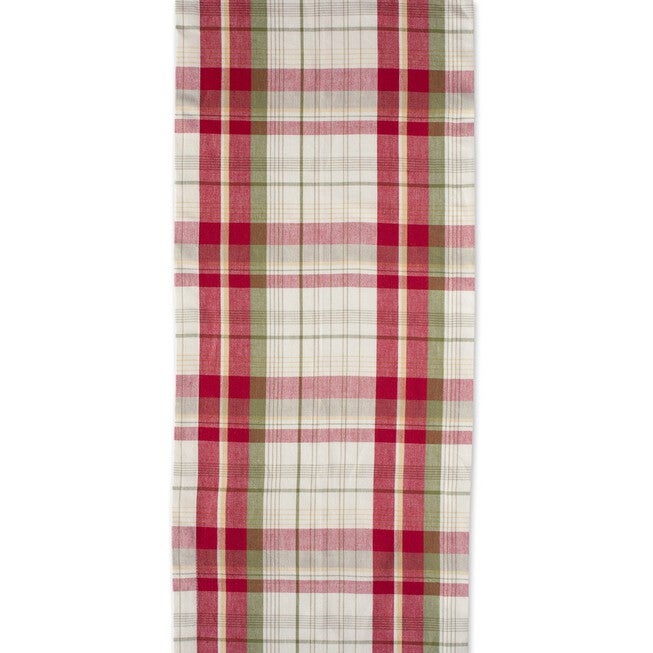 Orchard Plaid Table Runner 14x72, , on-hover image number 1