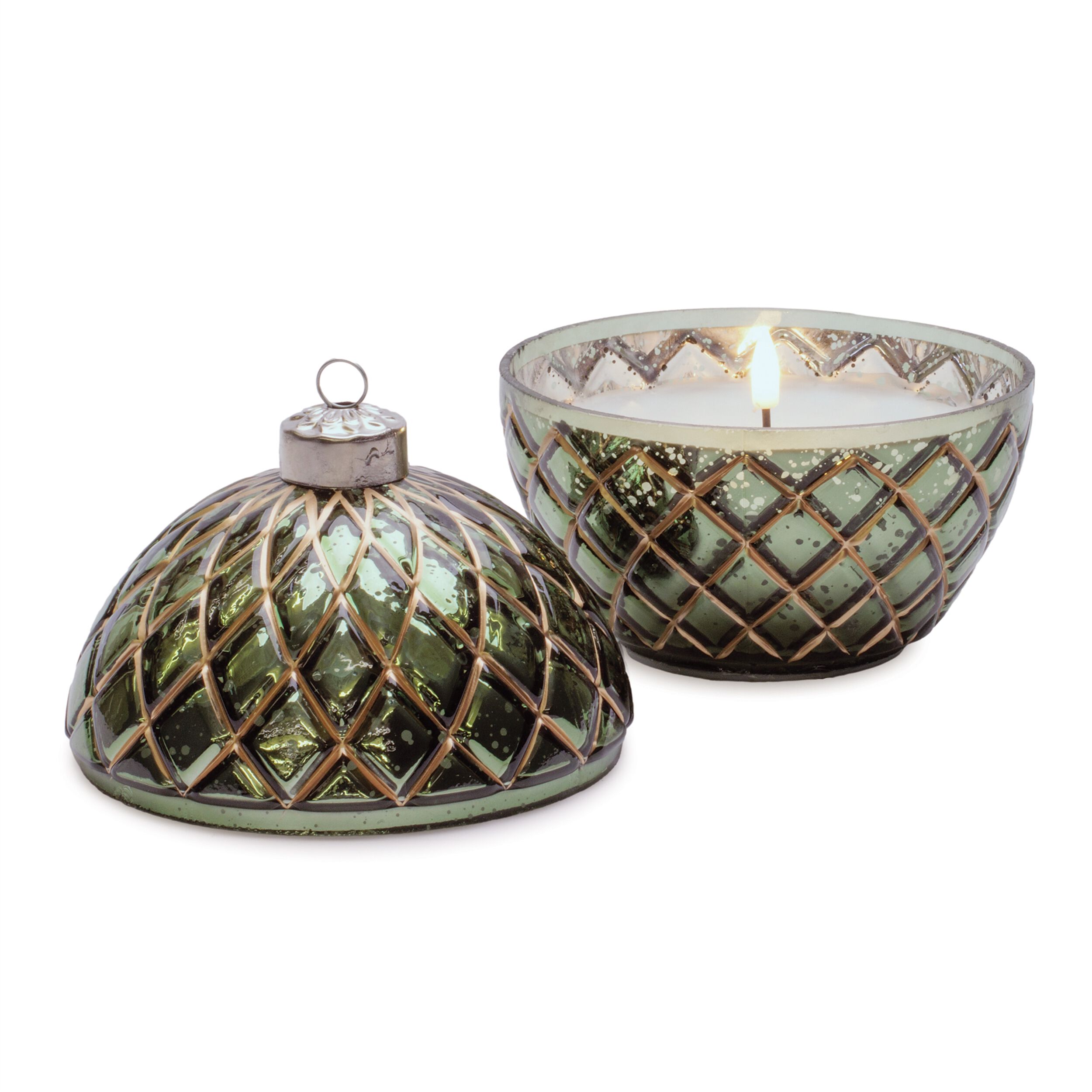 LED Candle Ornament 5.75 inchesD, GREEN GOLD, alternate image number 3