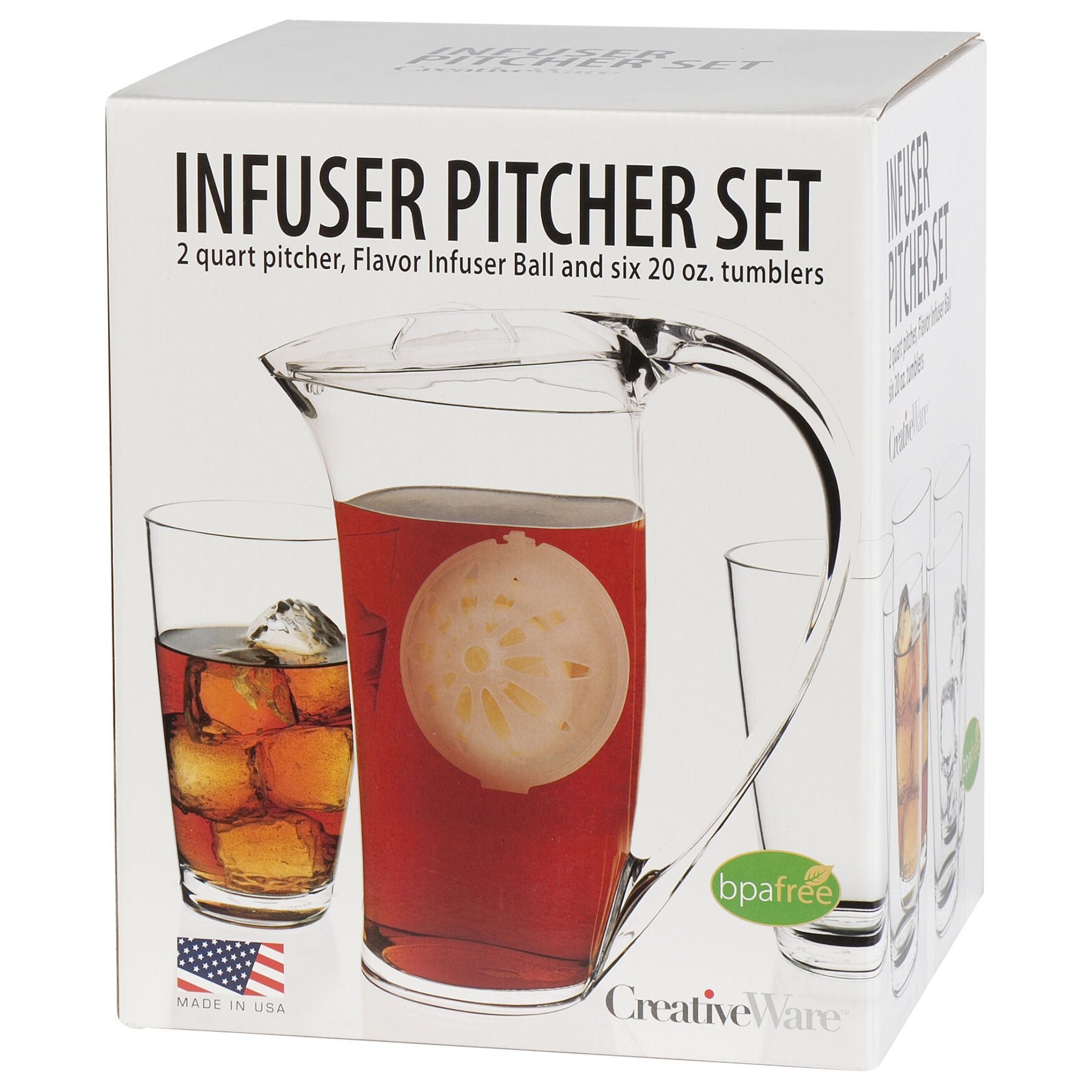Creative Ware Infuser Pitcher Set, CLEAR, hi-res image number 0