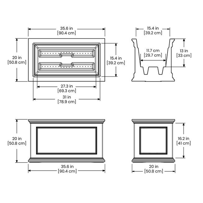 Fairfield 20x36 Planter, , alternate image number null