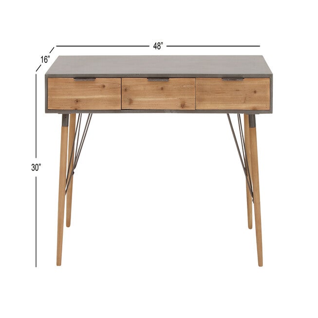 Brown Modern Wood Console Table, 30 x 48, , alternate image number 4
