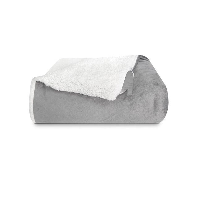 SensorPEDIC Serenity 15lb. Weighted Blanket with Removable Cover with Sherpa and Plush Fabrics, , on-hover image number 1