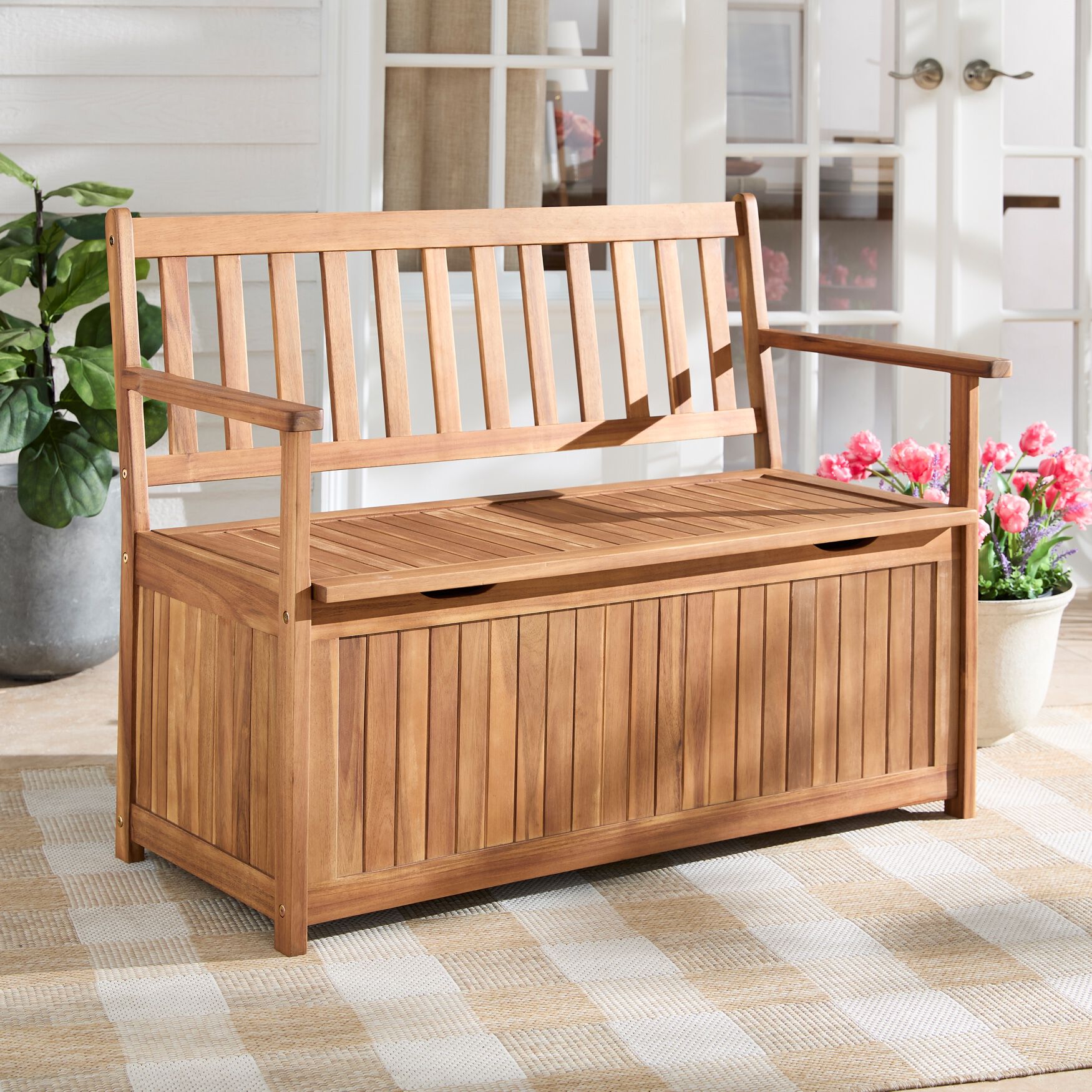 Lucas Outdoor Storage Bench, , alternate image number 2