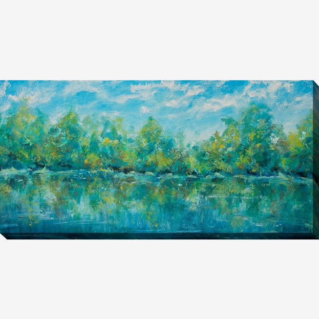 Blue Sky Pond Wall Art, BLUE, hi-res image number null
