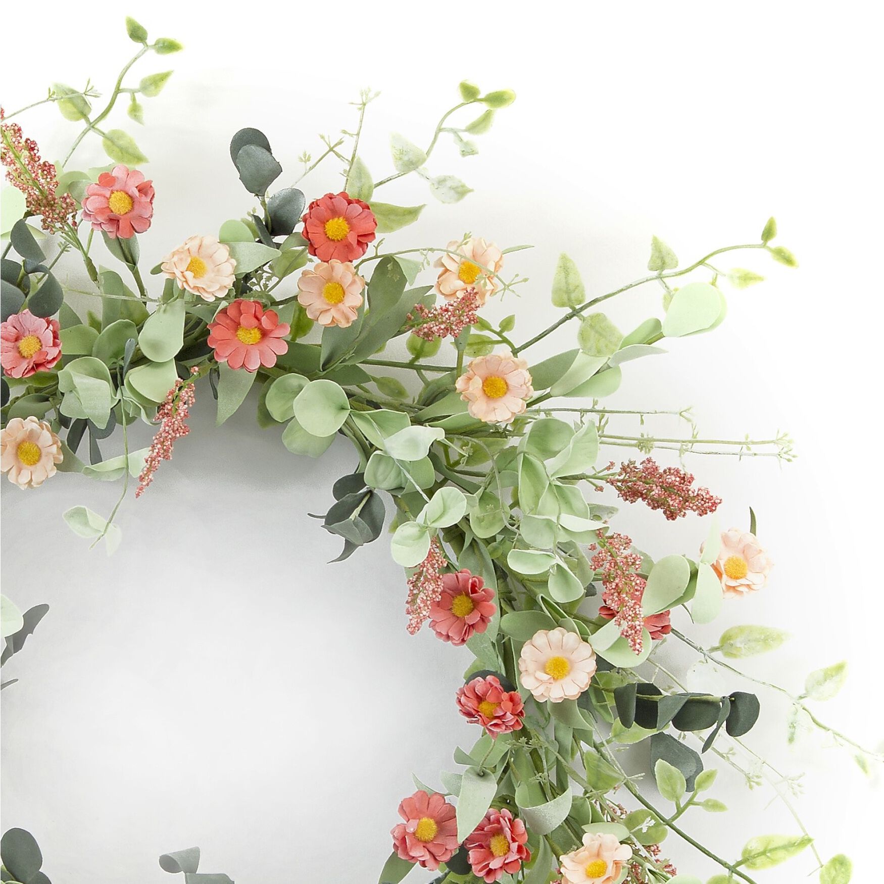 Mini Daisy Floral Wreath 24 inchesD, , on-hover image number 1