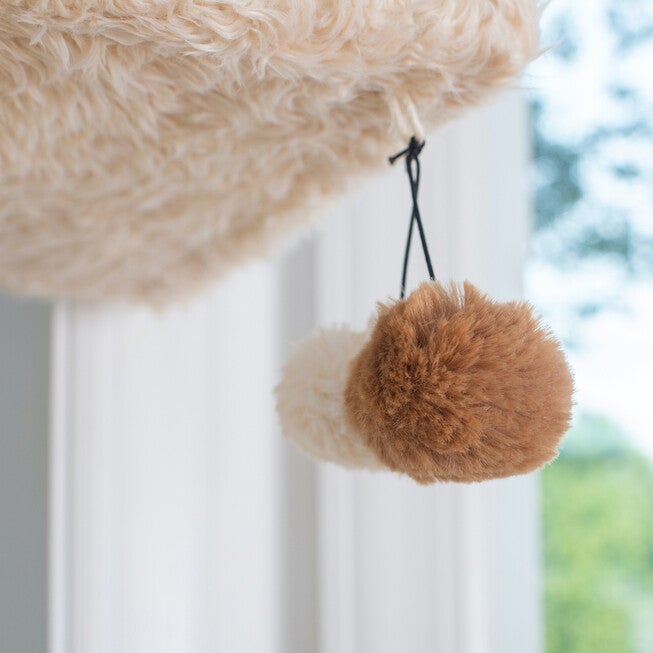 Real Wood 70 inches Ultra Thick Faux Fur Covered Cat Condo House, , alternate image number null
